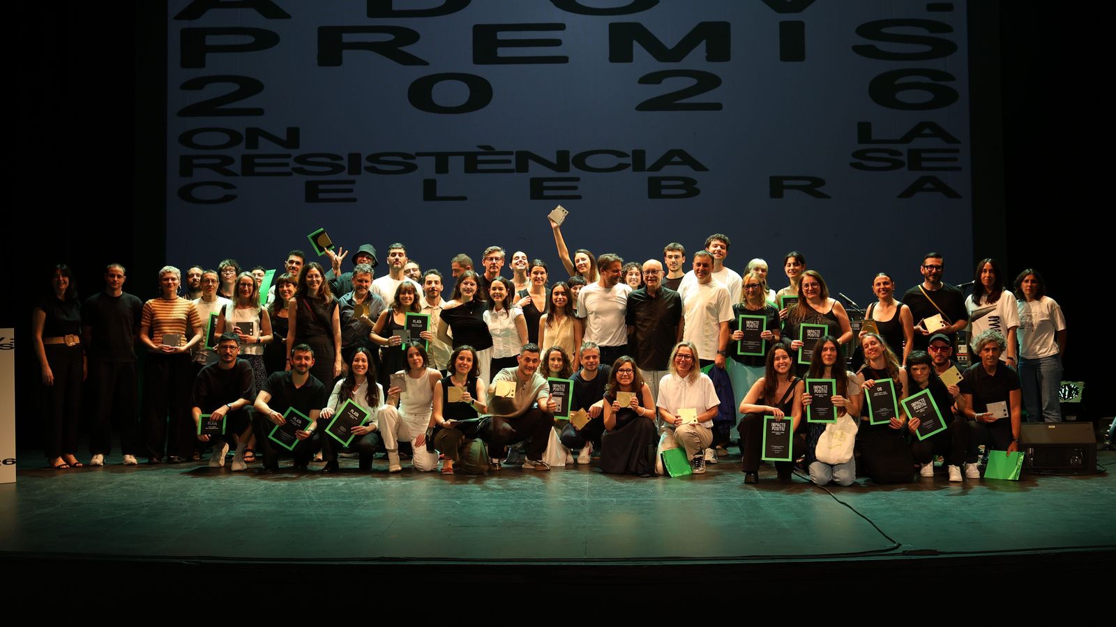 Foto de família dels premiats
