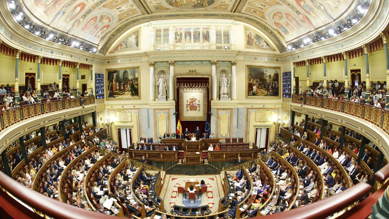 Pla general de l'hemicicle del Congrés dels Diputats