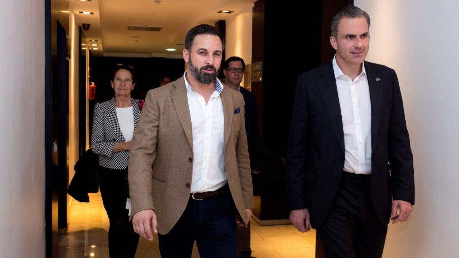 El president i el secretari general de Vox, Santiago Abascal i Javier Ortega
