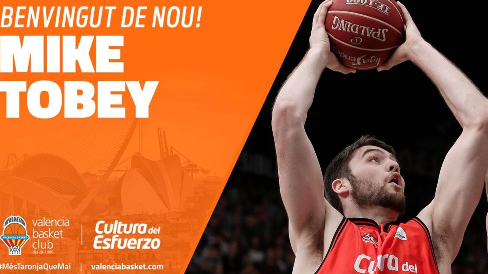Mike Tobey torna al València Basket. Mike Tobey torna al València Basket.