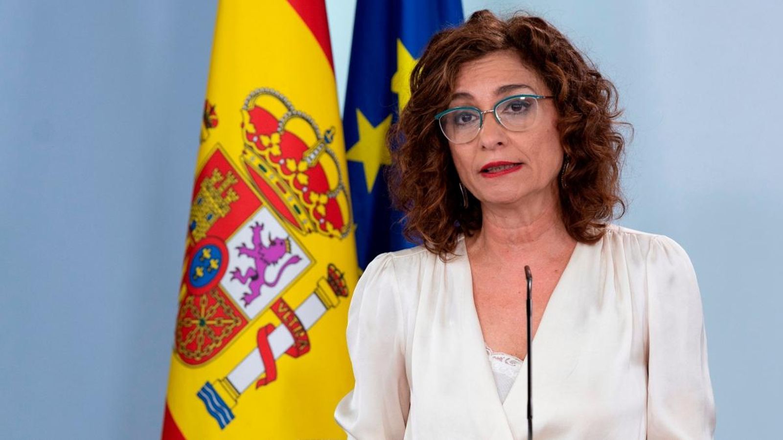 La portaveu de l’executiu i ministra d’Hisenda, María Jesús Montero, durant la roda de premsa posterior al Consell de Ministres