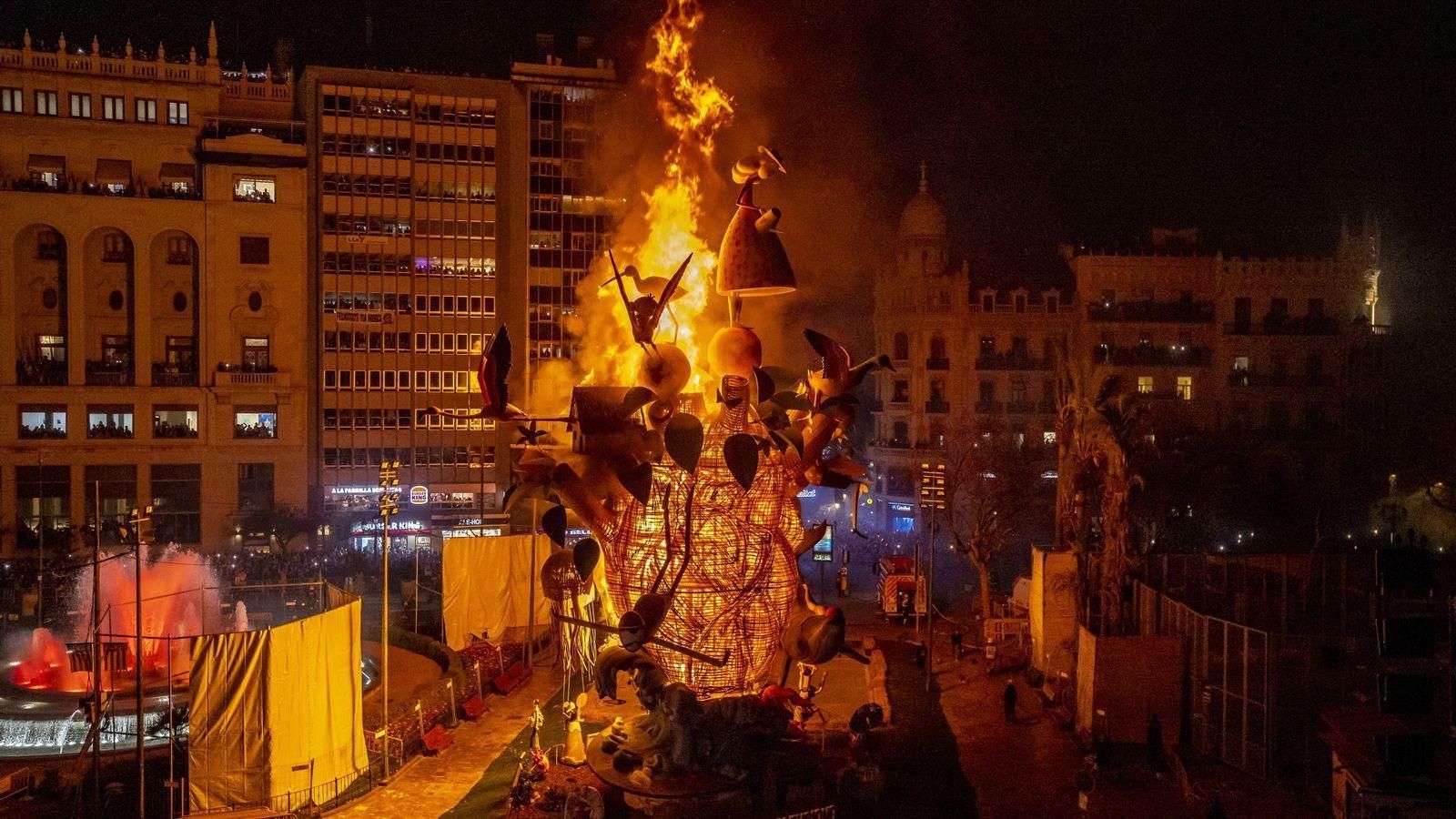 Imatge de l'arxiu de la Cremà de la Falla de l'Ajuntament de València de 2023