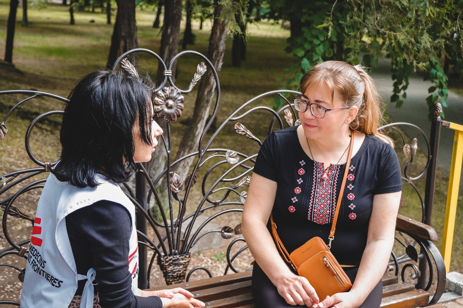 Svitlana va fugir d'Okhotnitxe, al sud-est d'Ucraïna, i ara viu en un refugi a Zaporíjia amb sa mare i la seua àvia, on rep suport psicològic d'MSF