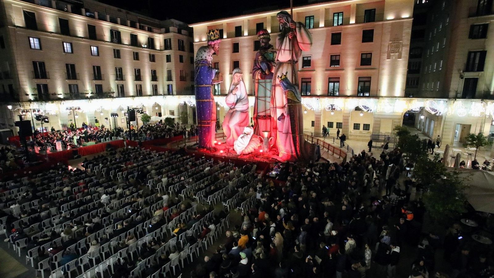 Inauguració del betlem gegant d'Alacant