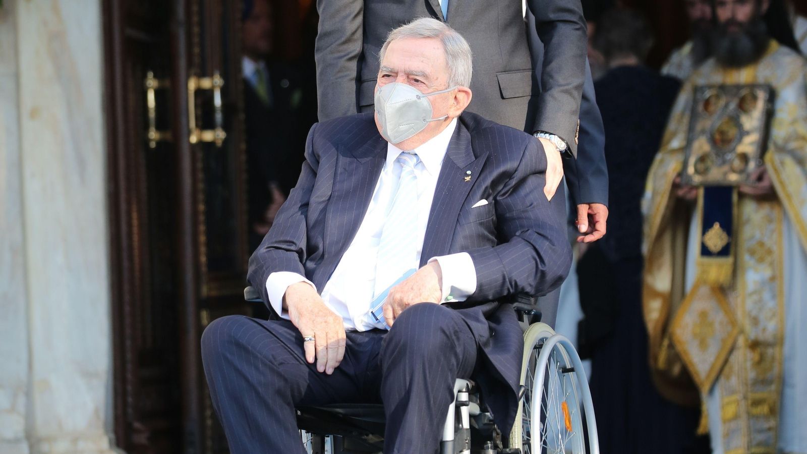 Constanti II en una boda familiar, el passat octubre