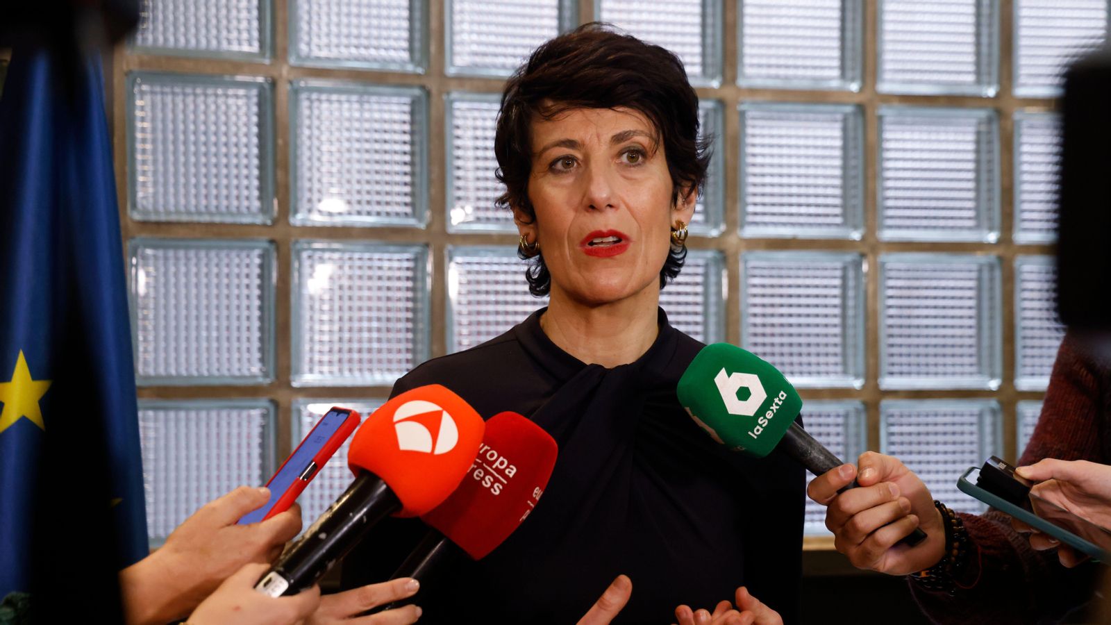 La ministra Elma Saiz en declaracions als mitjans després de la reunió del Consell Econòmic i Social (CES)