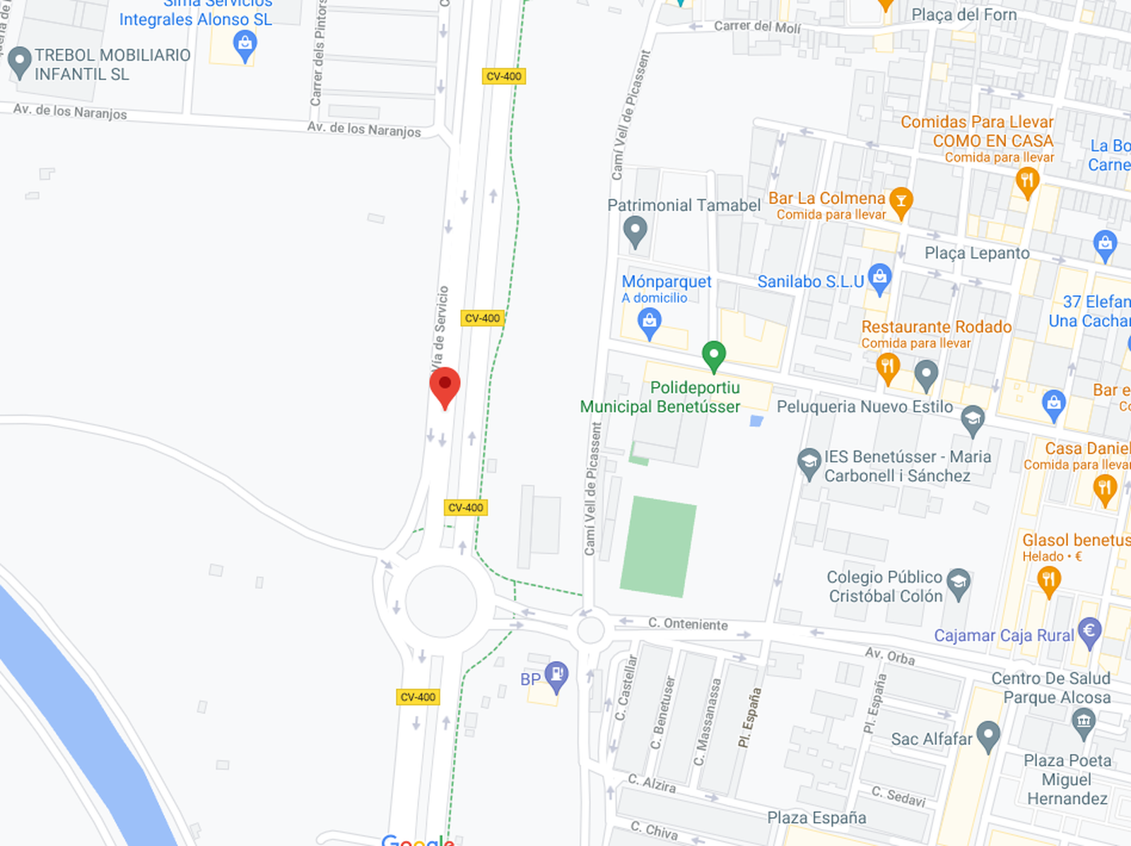 Rotonda CV-400 al pas per Benetússer