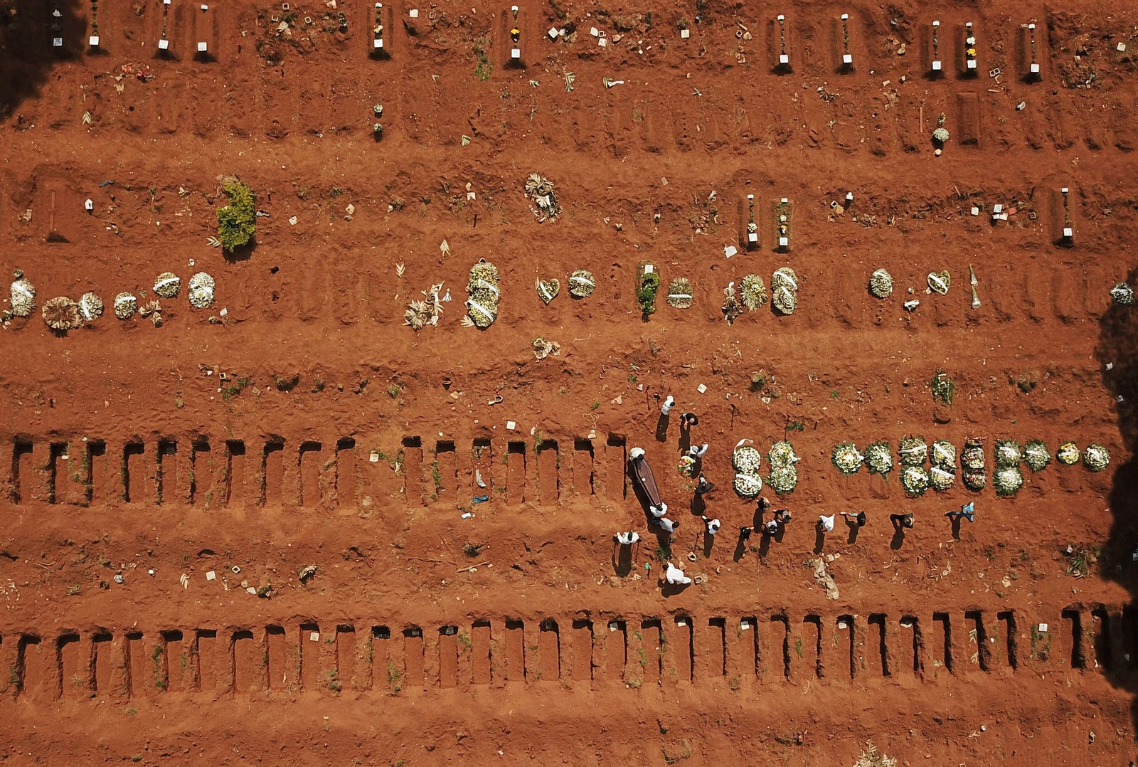 Imatge aèria del cementeri de Vila Formosa, a la ciutat brasilera de Sao Paulo