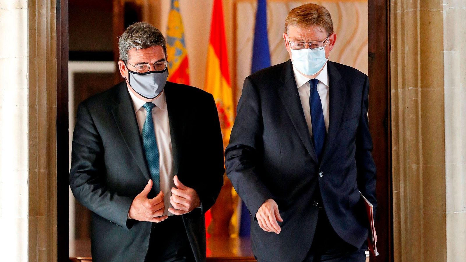 El ministre Escrivà, responsable d'Inclusió, i el president Puig, president de la Generalitat