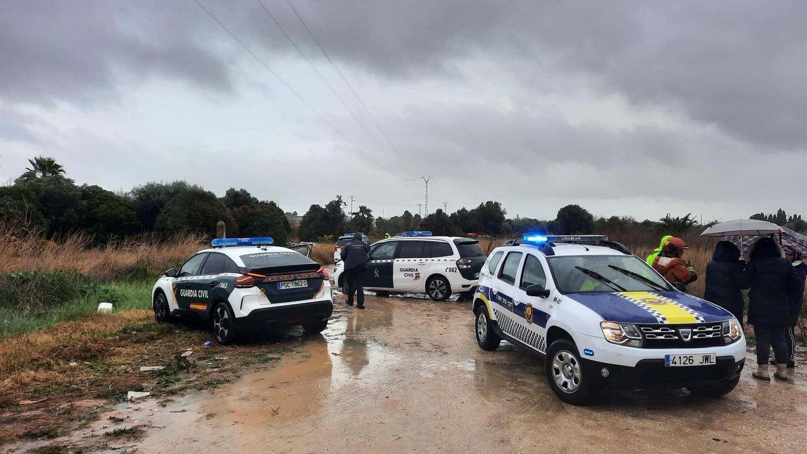Imatge del dispositiu policial a Albal