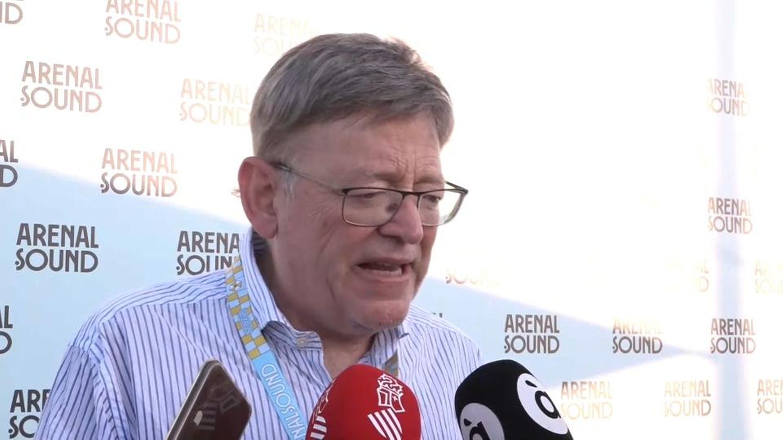 Ximo Puig, en declaracions als mitjans a l'Arenal Sound