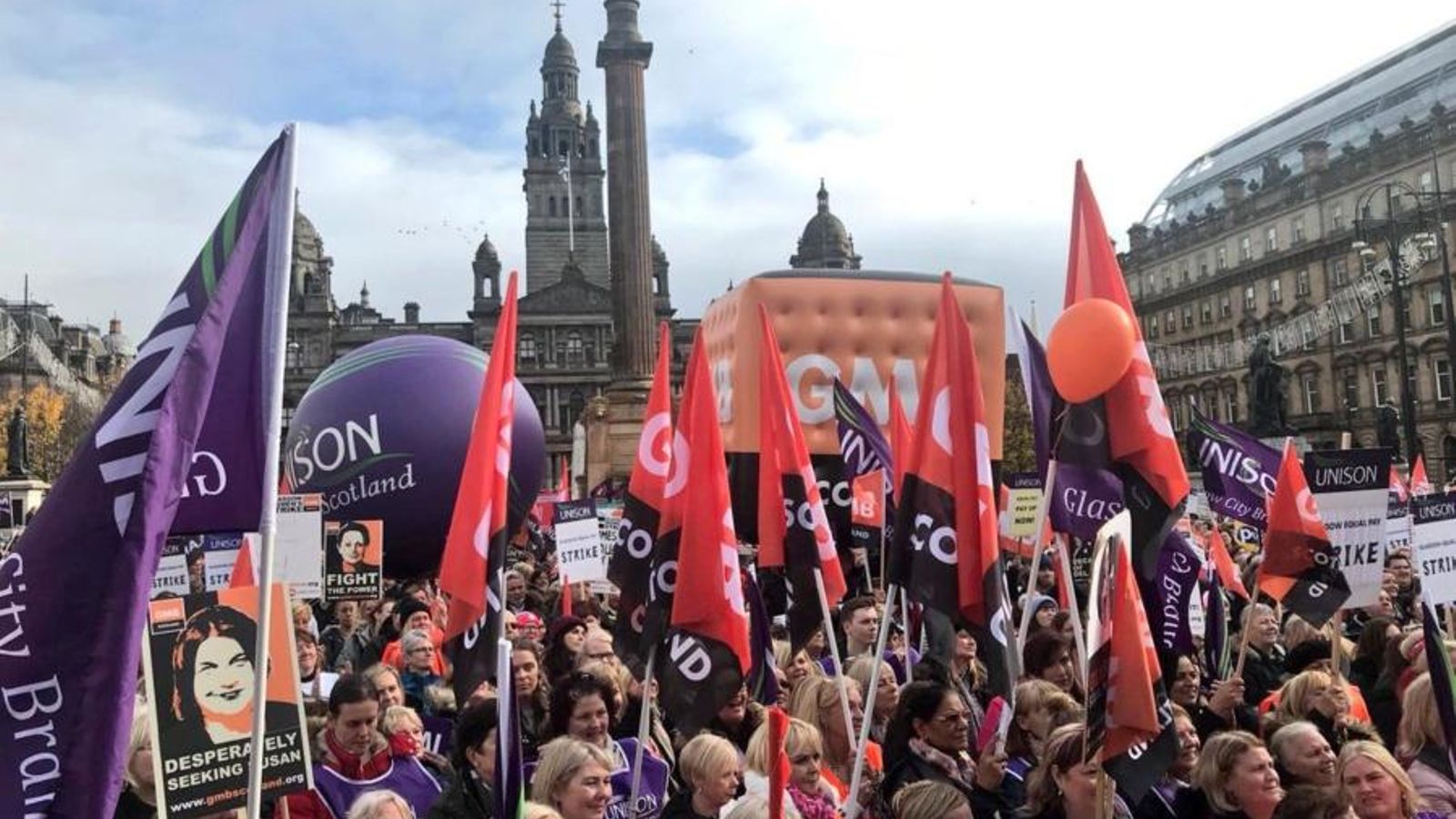 Les protestes agrupen a les manifestants a la ciutat de Glasgow