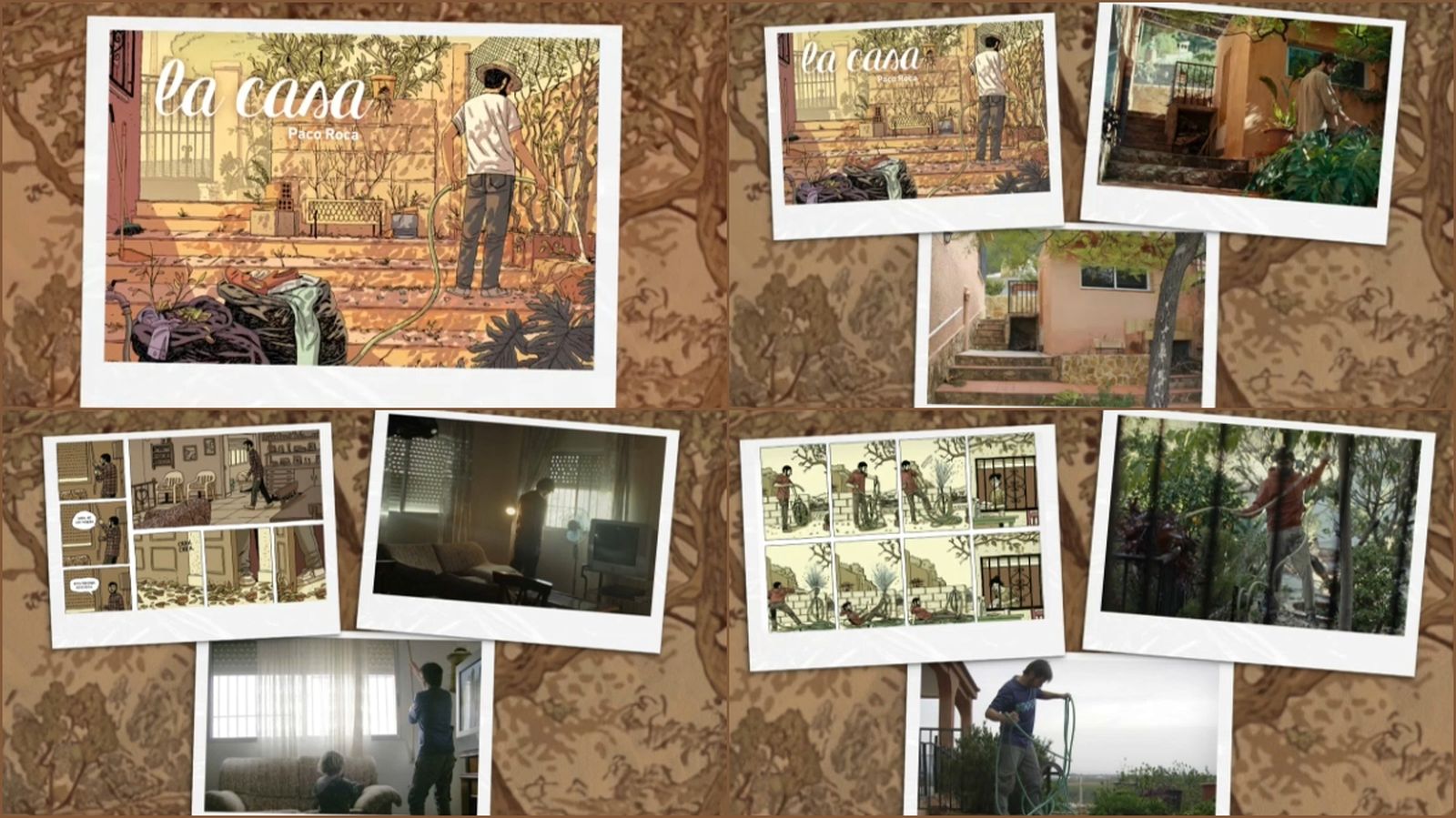 Vinyetes, fotografies i fotogrames de la casa familiar de Paco Roca