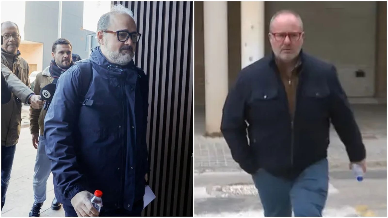 D'esquerra a dreta, l'assessor del PPCV Josep Lanuza i el diputat provincial de bombers Avelino Mascarell