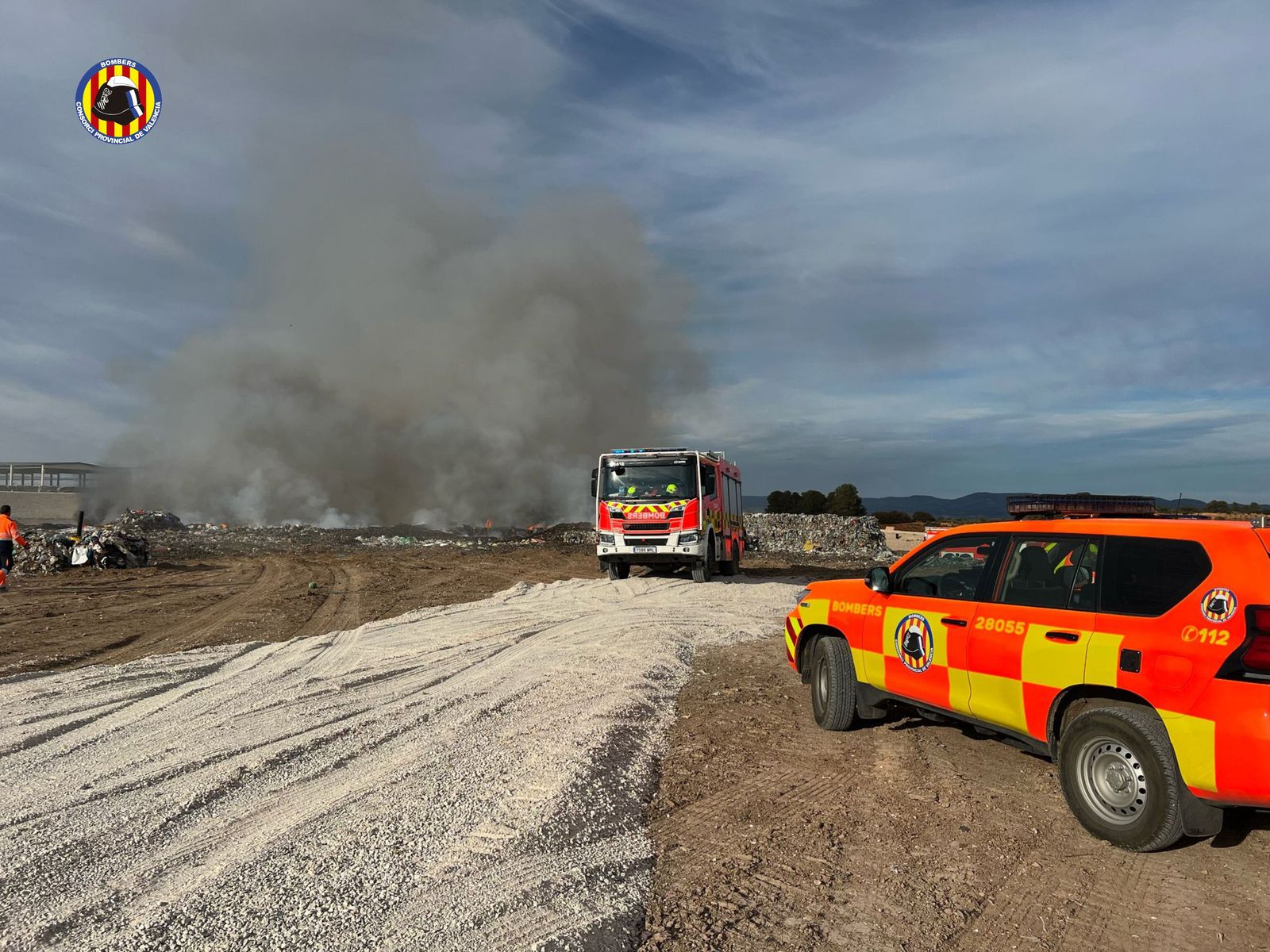 Imatge de l'incendi de l'abocador a Caudete de las Fuentes