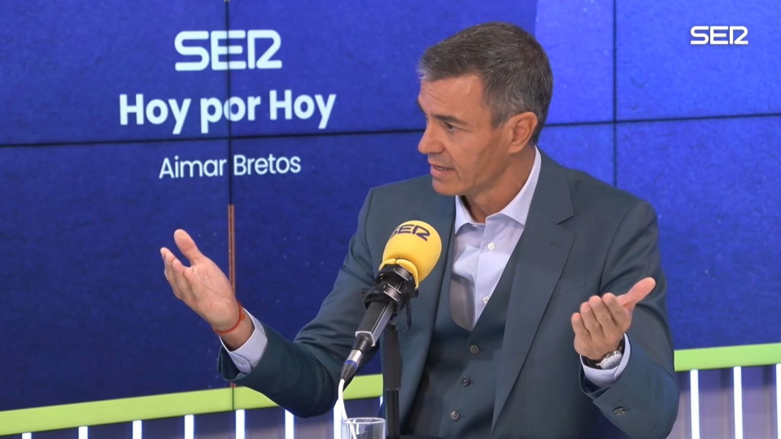 El president del govern espanyol, Pedro Sánchez, durant l'entrevista