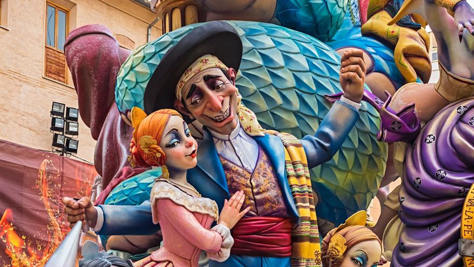 Imatge d'arxiu de'un monument faller de València