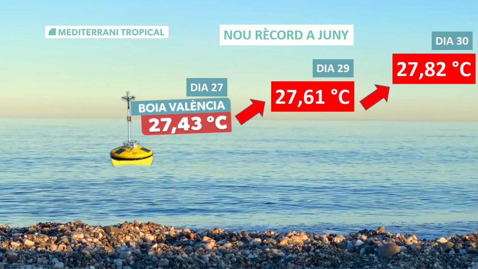 TEMPERATURA SUPERFÍCIE AIGUA DEL MAR. NOU RÈCORD DE JUNY DE LA BOIA DEL GOLF DE VALÈNCIA