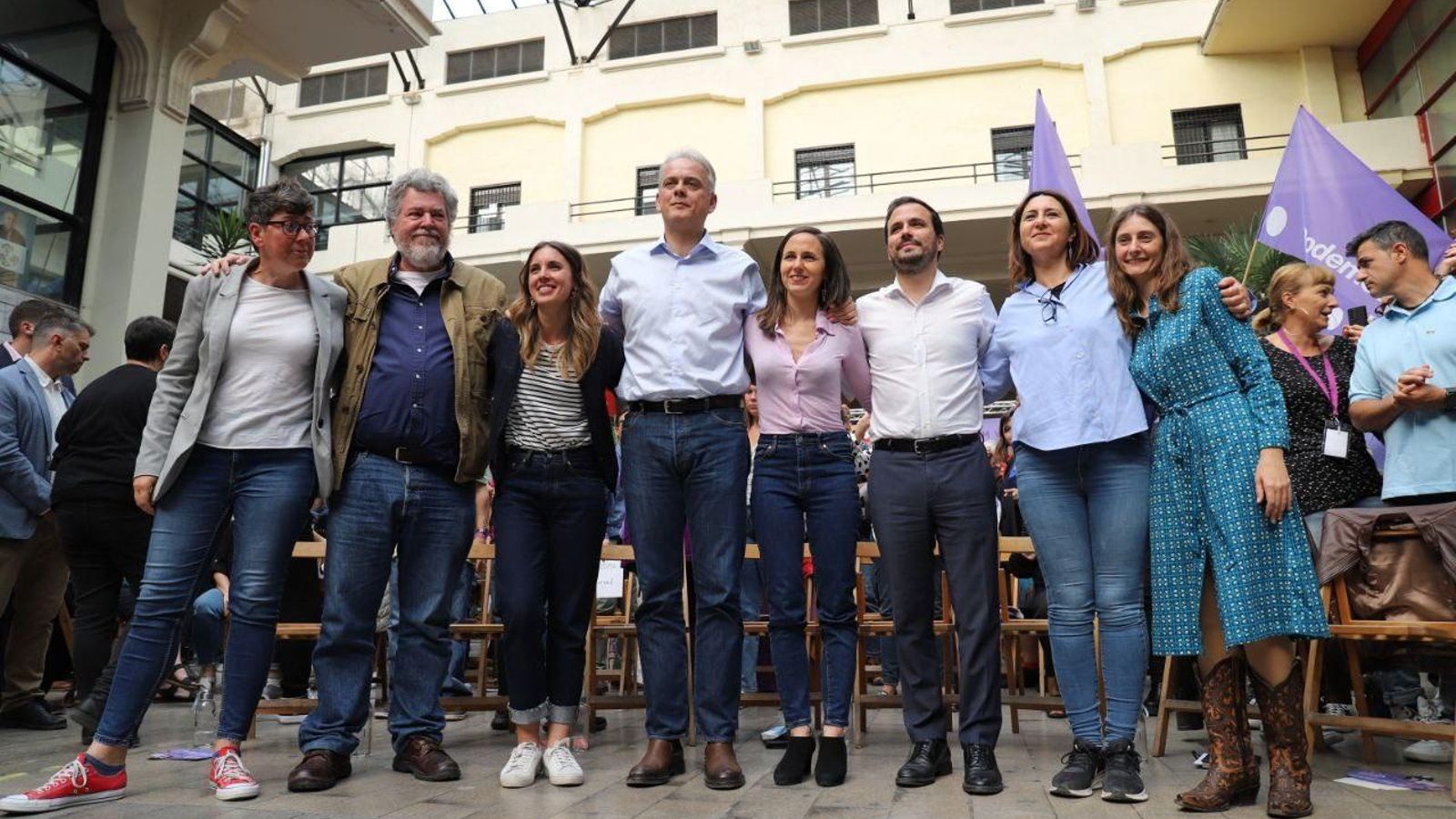 Tres ministres d’Unides Podem recolzen a Illueca i Lima el primer dia de campanya