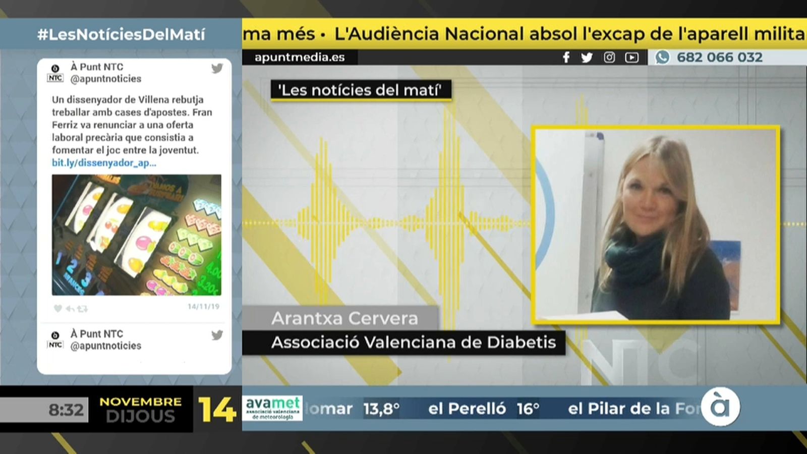 14.11.2019 | NM Entrevista a Arantxa Cervera, de l'Associació Valenciana de la Diabetis