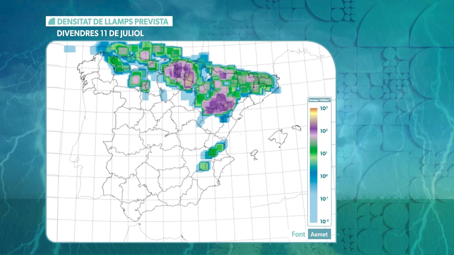 Calor divendres i més tempestes disssabte