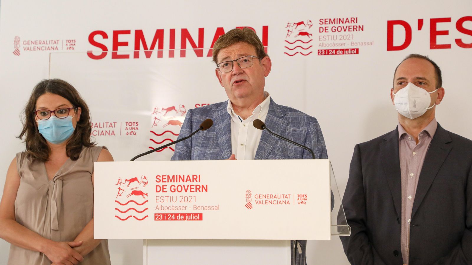 Roda de premsa posterior al seminari del Consell a Benassal