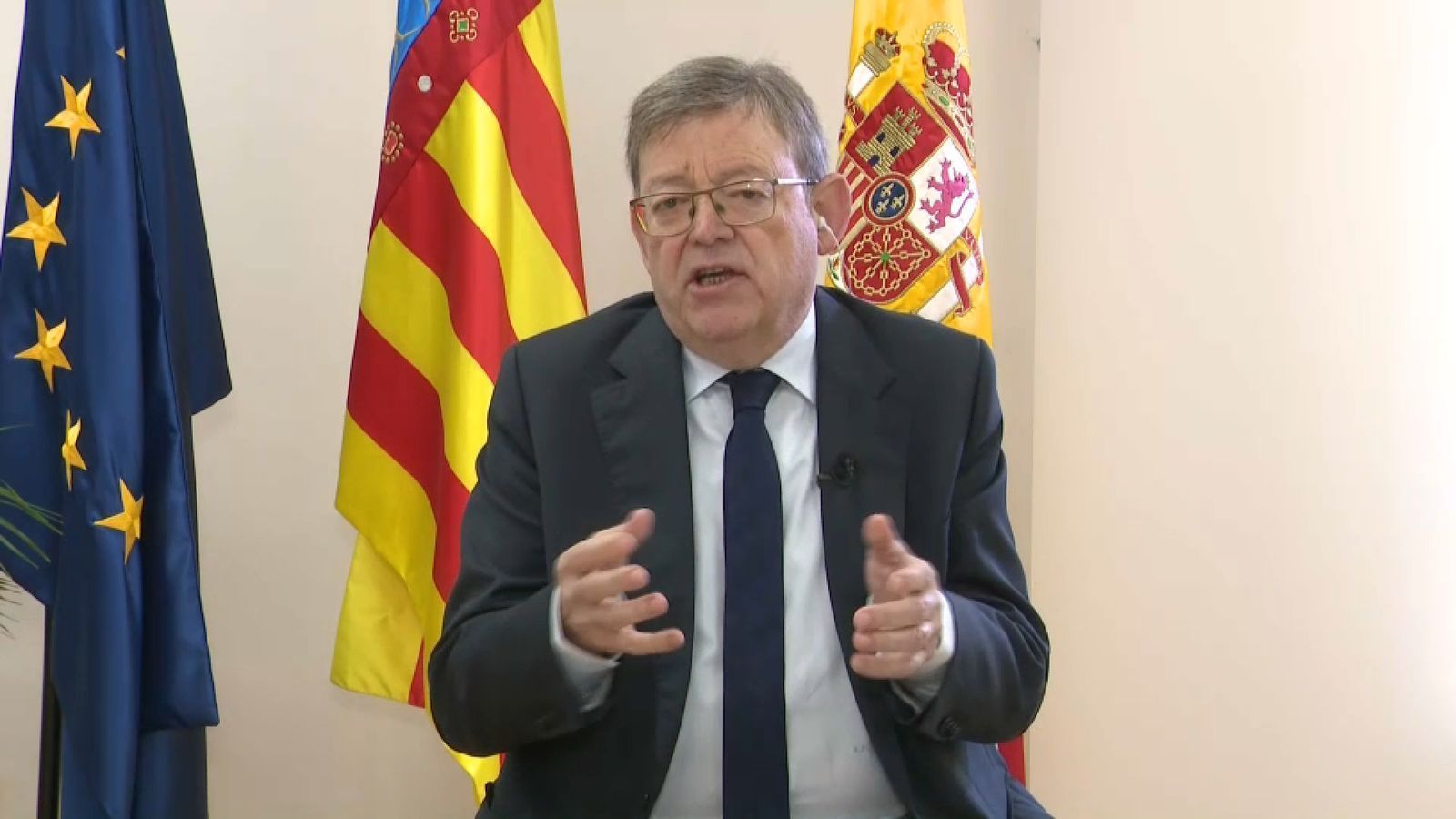 L'expresident Ximo Puig, entrevistat en 'Les notícies del matí' este dilluns / À Punt NTC