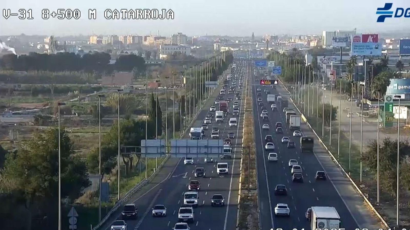 El tram de la pista del Silla al pas per Catarroja