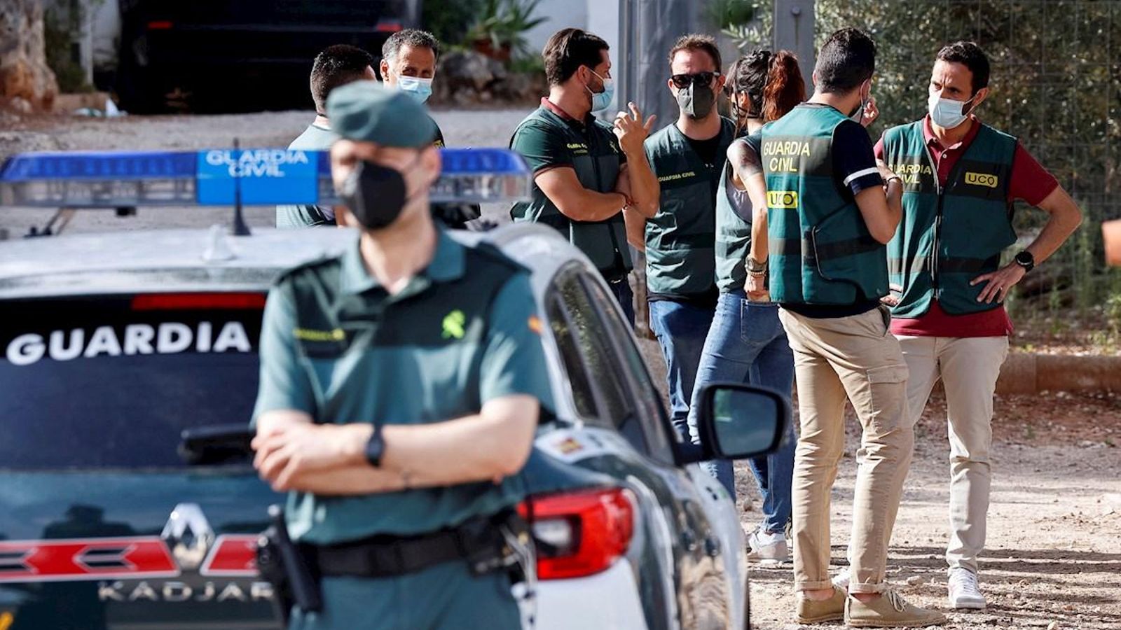 Agents de la Guàrdia Civil del dispostiu de recerca de Wafaa