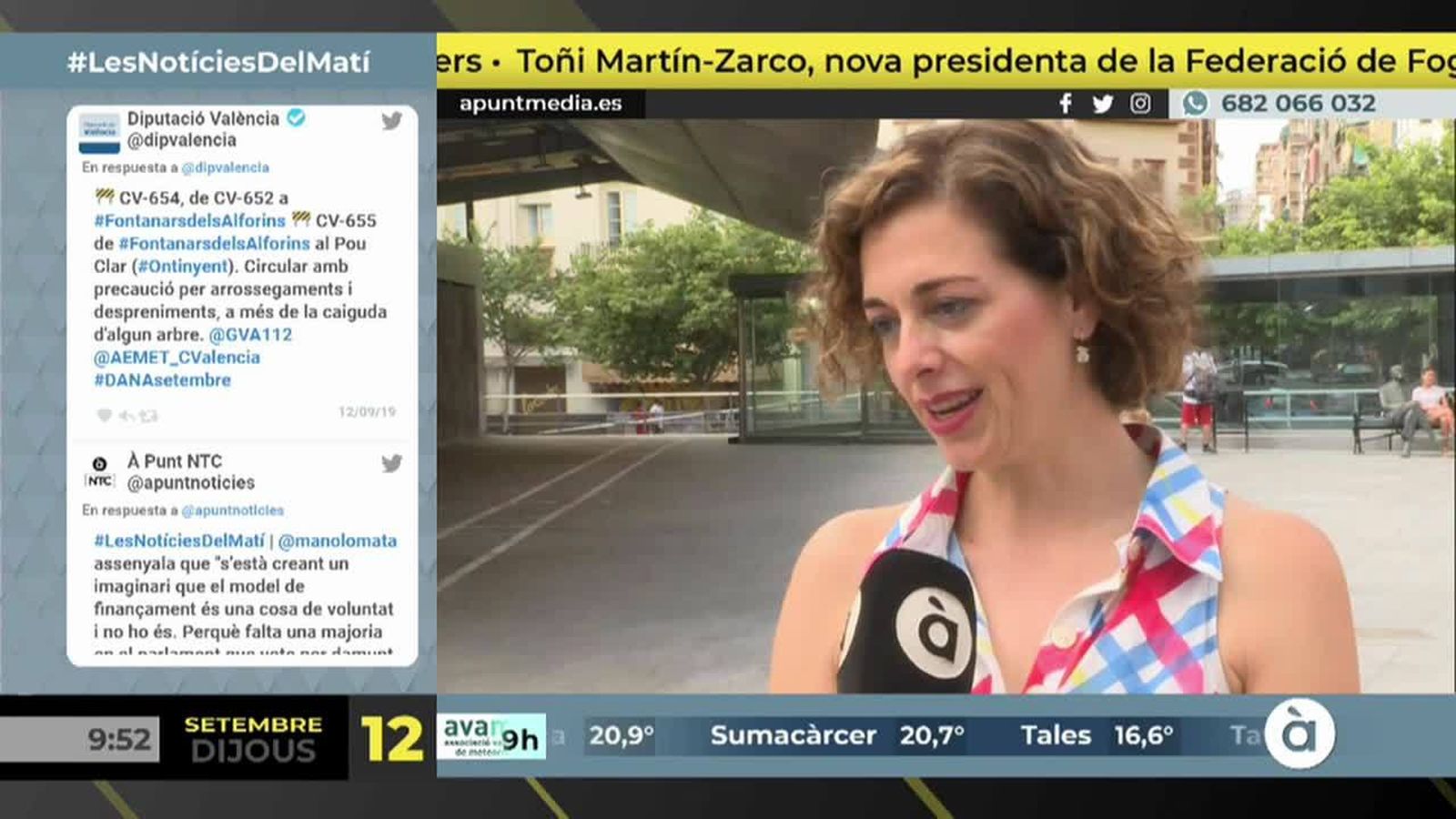12.09.2019 | NM Entrevista a Toñi Martín, presidenta de la Federació de Fogueres
