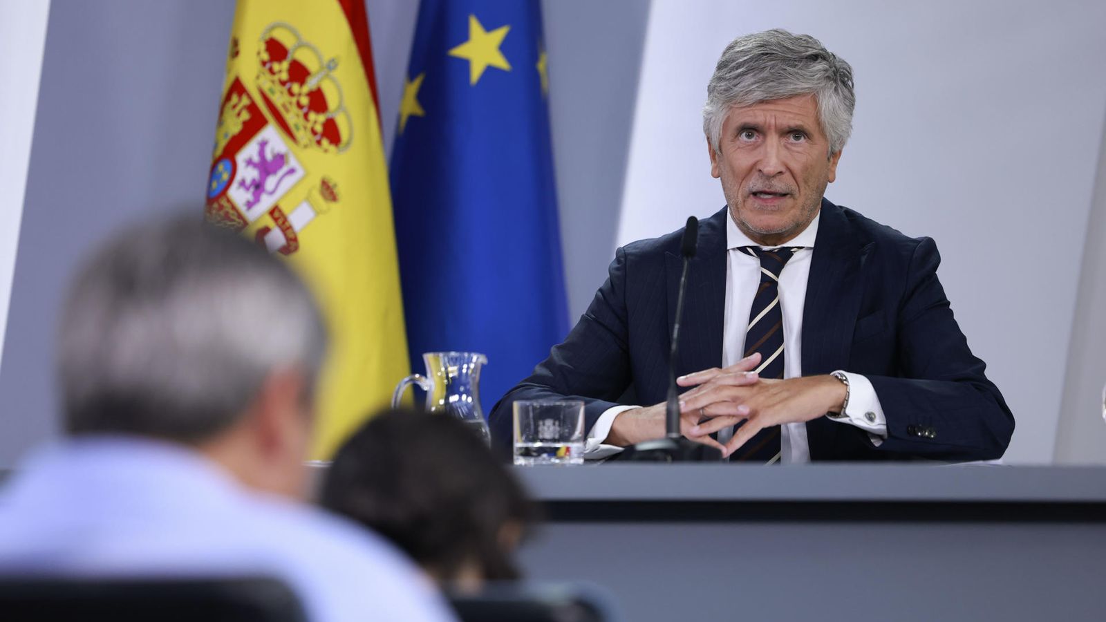 El ministre Marlaska, este dimarts en la roda de premsa posterior al Consell de Ministres