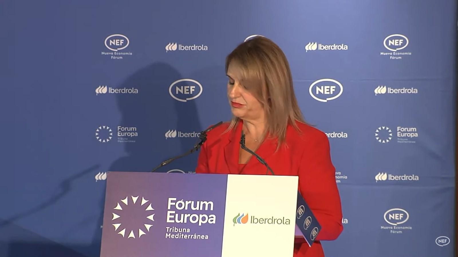 La consellera, este dimecres en el Fòrum Europa Tribuna Mediterrània