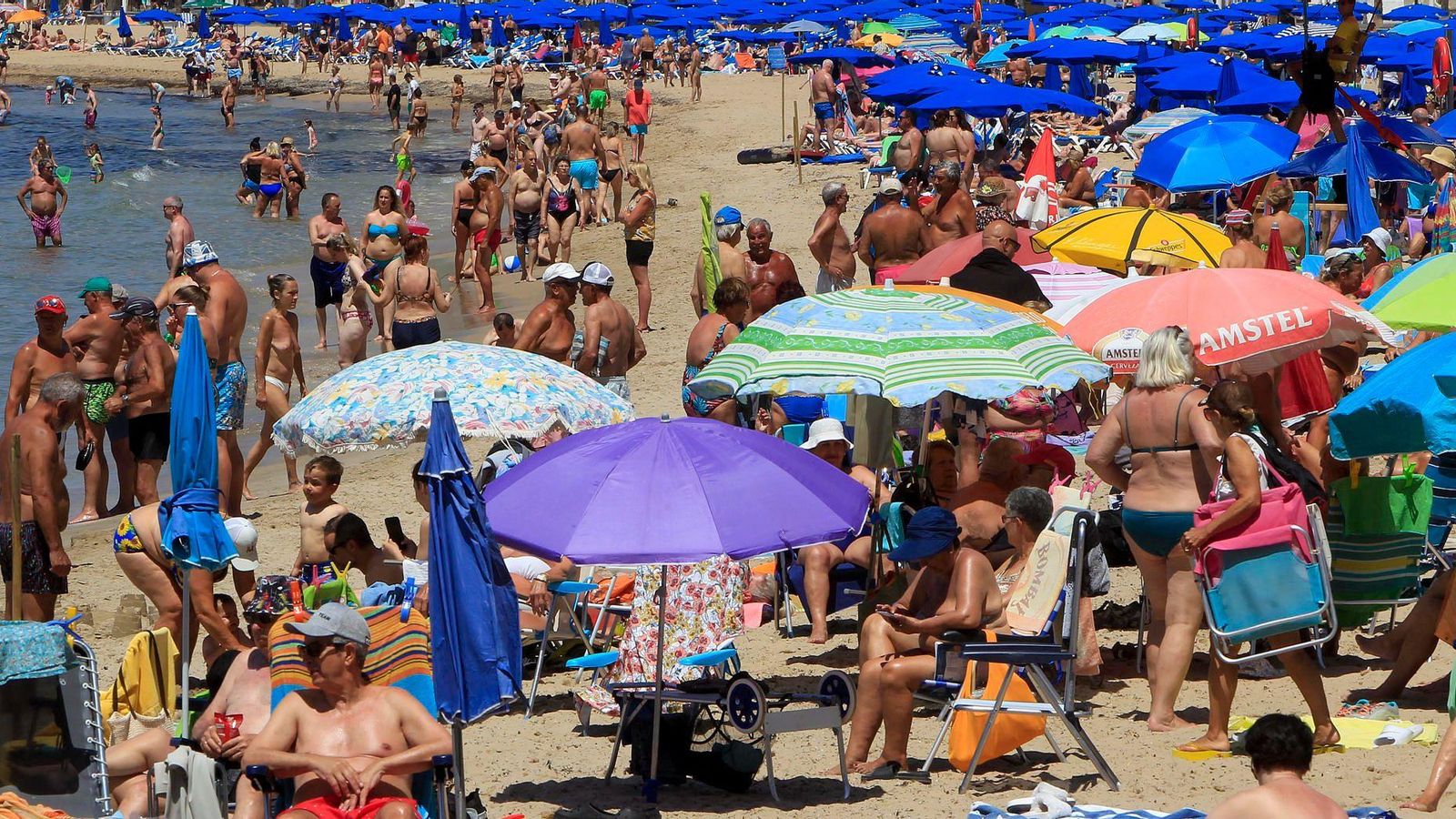 La platja de Llevant de Benidorm presentava una estampa típicament estival dimecres passat