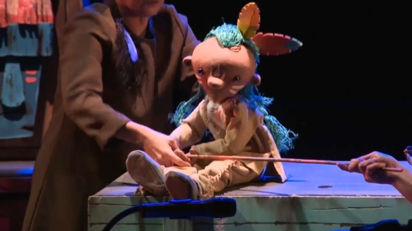 Titella de l'espectacle 'Jon Braun' durant la primera jornada de la Mostra Internacional de Titelles de la Vall d'Albaida