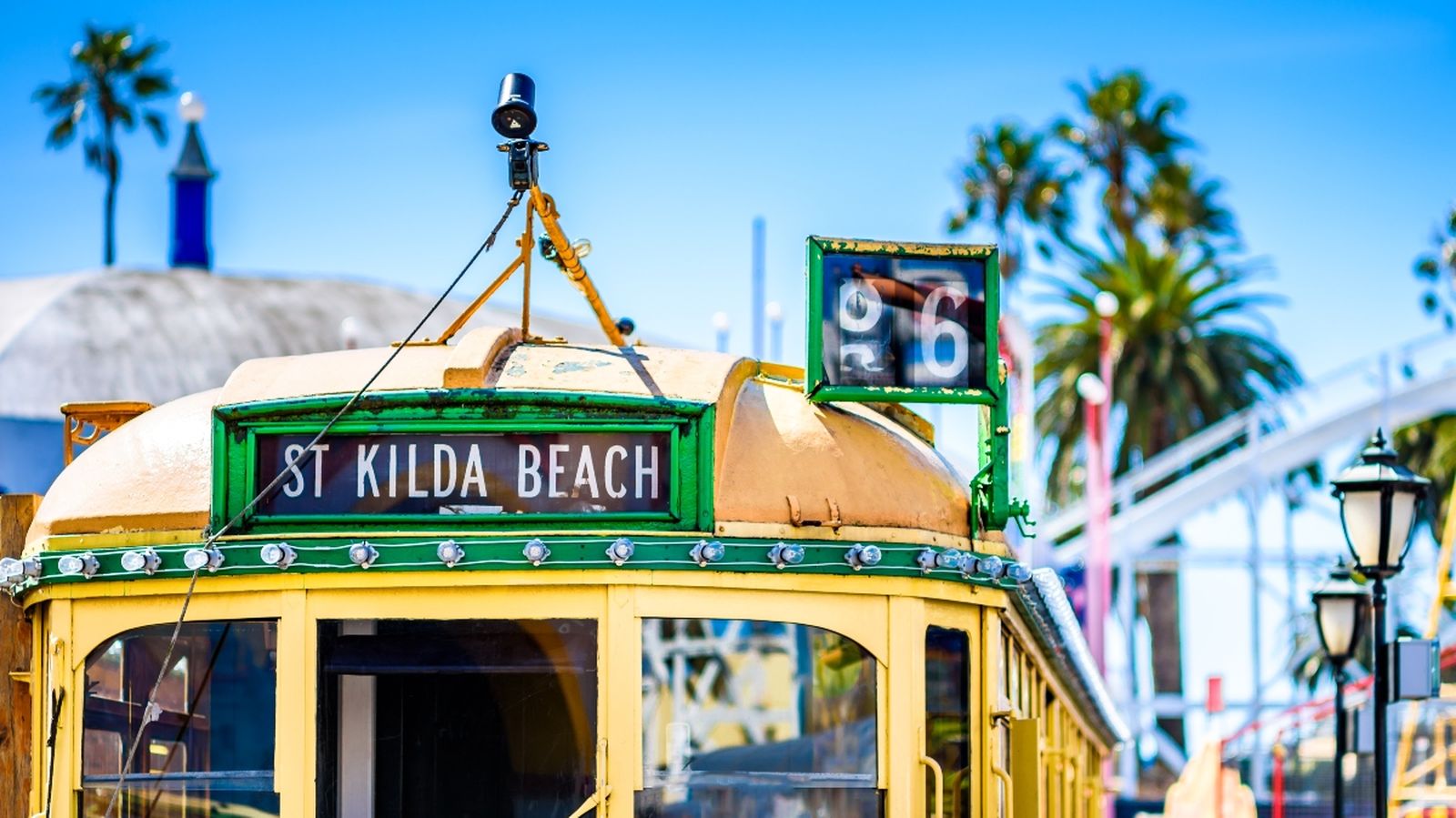 Línia de tramvia per a anar a St Kilda Beach