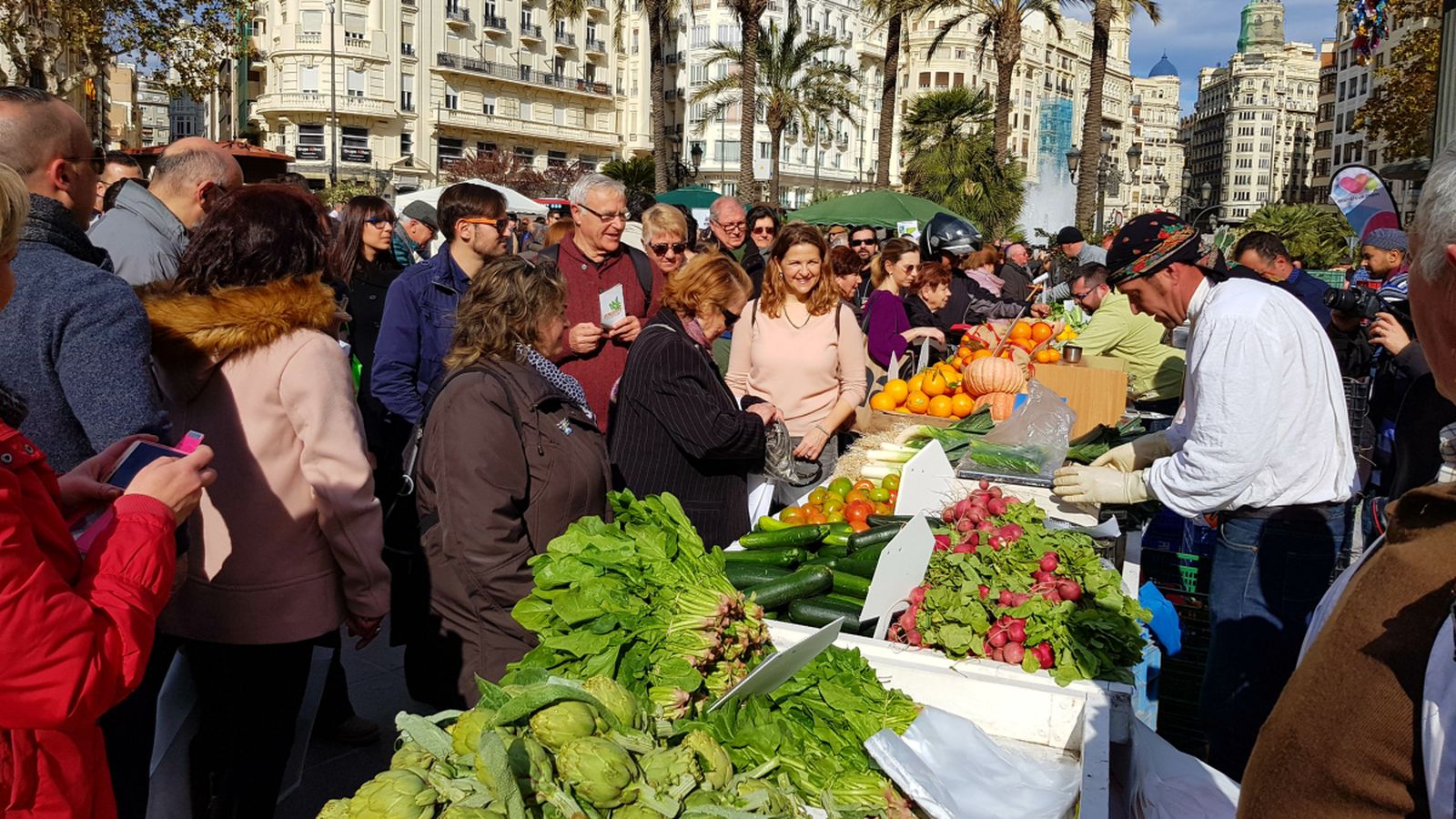 Parades del mercat de la plaça de l'Ajuntament de València