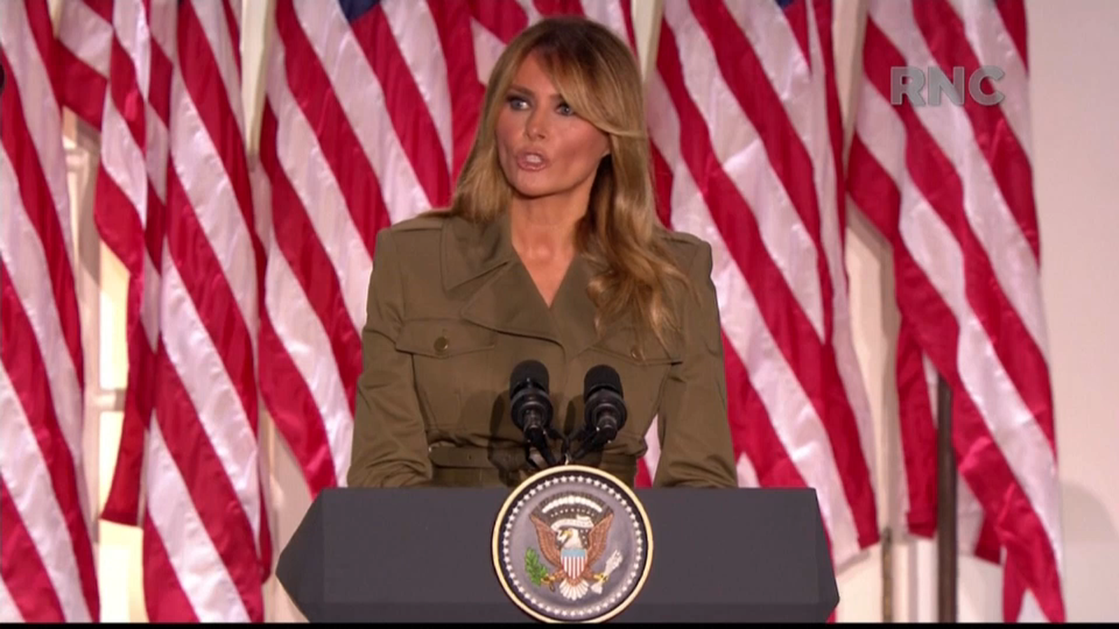 Melania Trump en el seu discurs en la Convenció Nacional Republicana