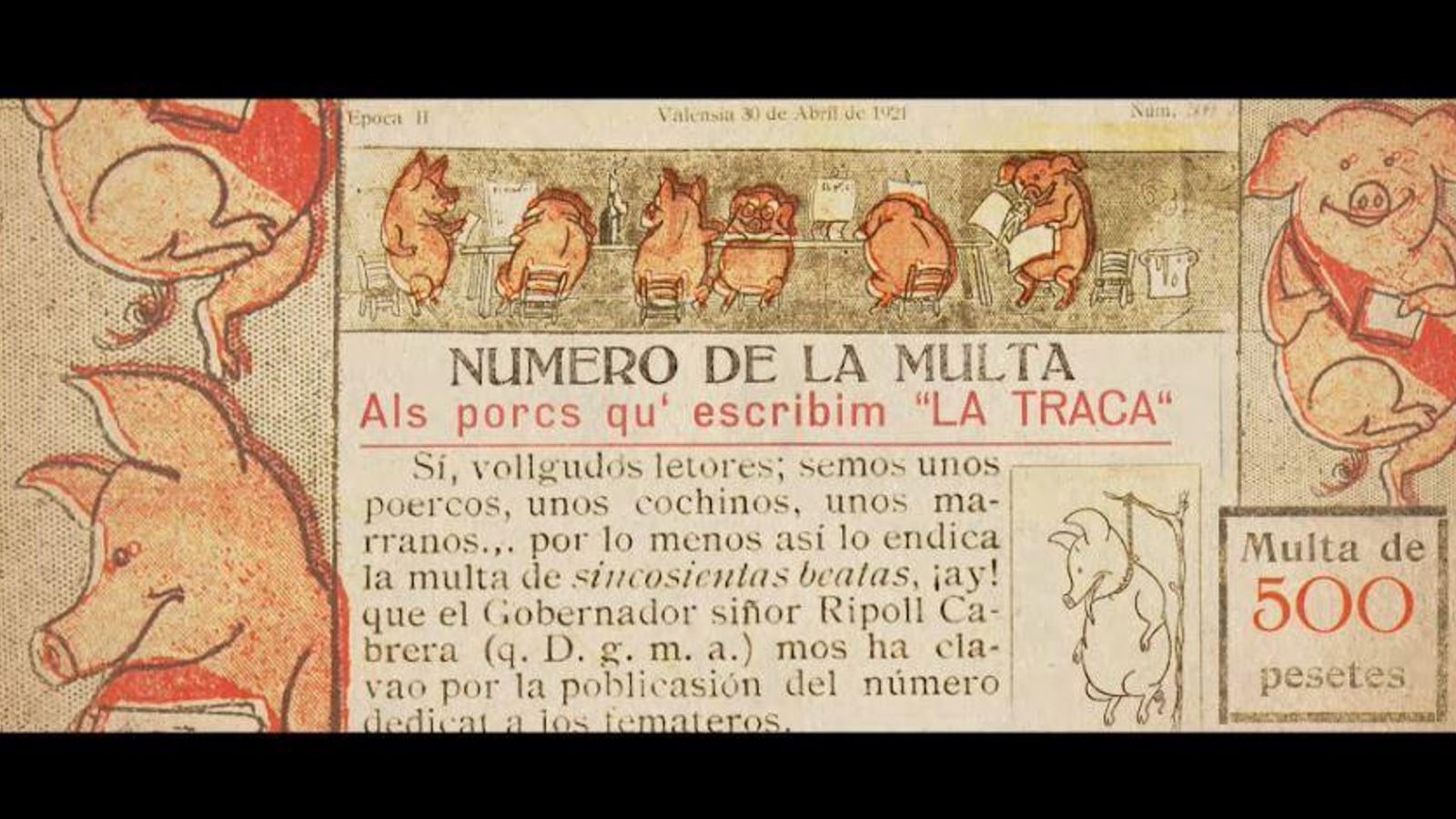 Multa imposada pel governador a la revista