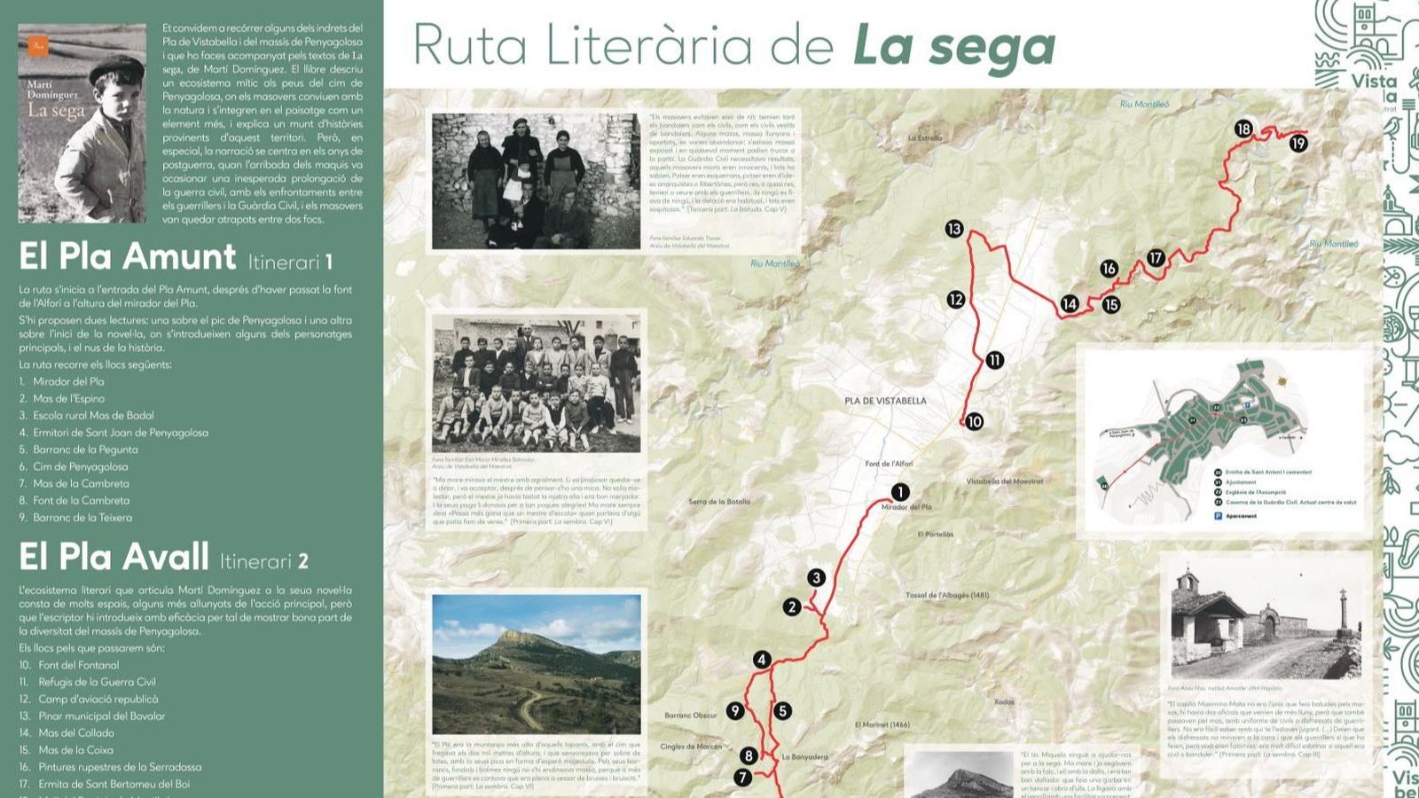 21.07.2023 | Vistabella inaugura una ruta literària basada en la novel·la 'La sega' de Martí Domínguez
