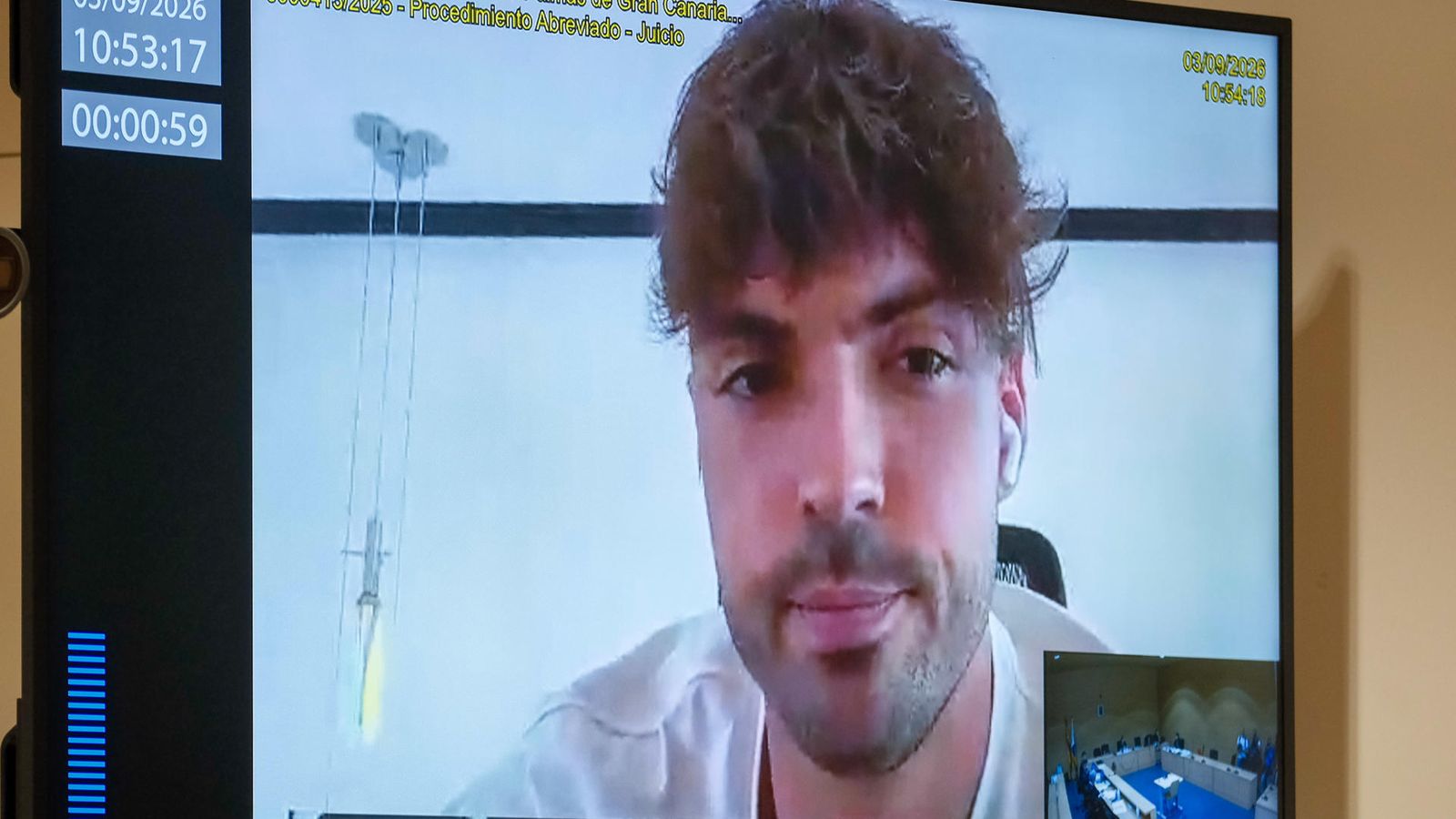 El futbolista Raúl Asencio durant la seua declaració
