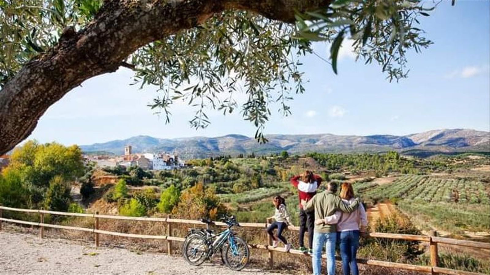 Vista de la Torre d'en Domenec des dels camps del voltant.