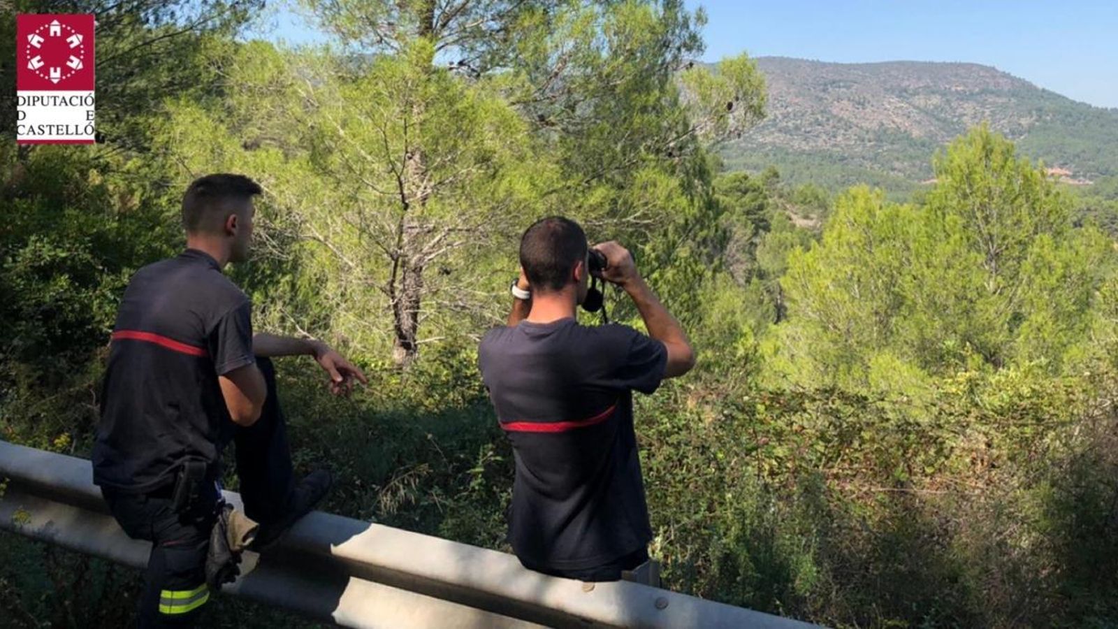 Efectius del Consorci Provincial de Bombers de Castelló busquen els bous