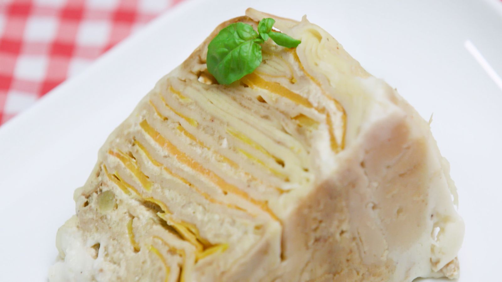 Lasanya de carabassa i gorgonzola