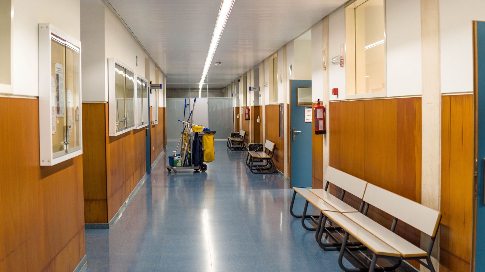 Passadís d'un centre educatiu