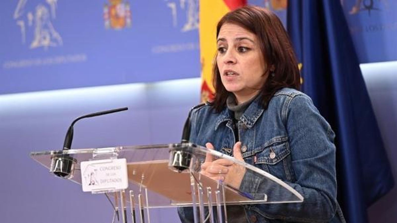 La portaveu del PSOE al Congrés, Adriana Lastra, aquest dilluns
