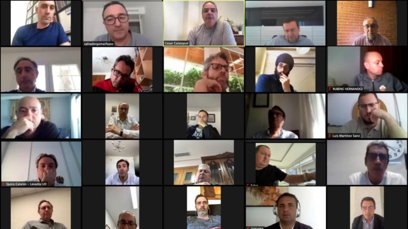 Reunió telemàtica entre el president de la Federació Espanyola de Futbol i els equips valencians de Segona B i Tercera