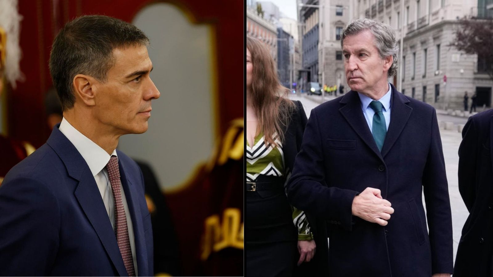 Sánchez i Feijóo parlen a les portes del Congrés coincidint amb el Dia de la Constitució