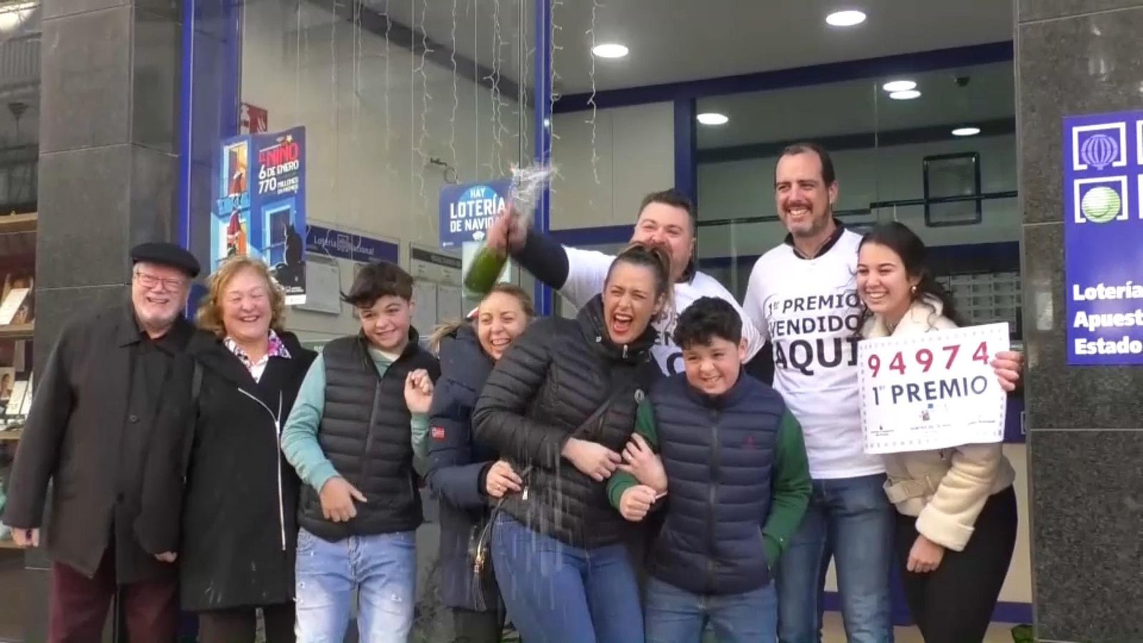 Admnistració de loteria d'Alcoi on s'ha repartit part del primer premi del sorteig del dia de Reis