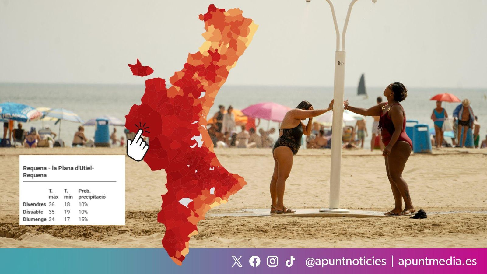 Mapa temperatures màximes calor