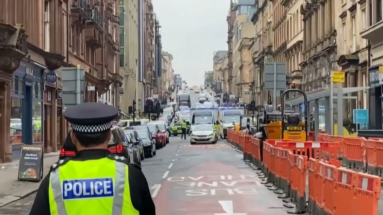 Imatge que ofereix el senyal de Reuters de la zona on s'ha produït l'apunyalament.